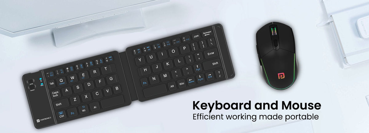 Buy Portronics Wired & Wireless Bluetooth Keyboard & Mouse At Discount