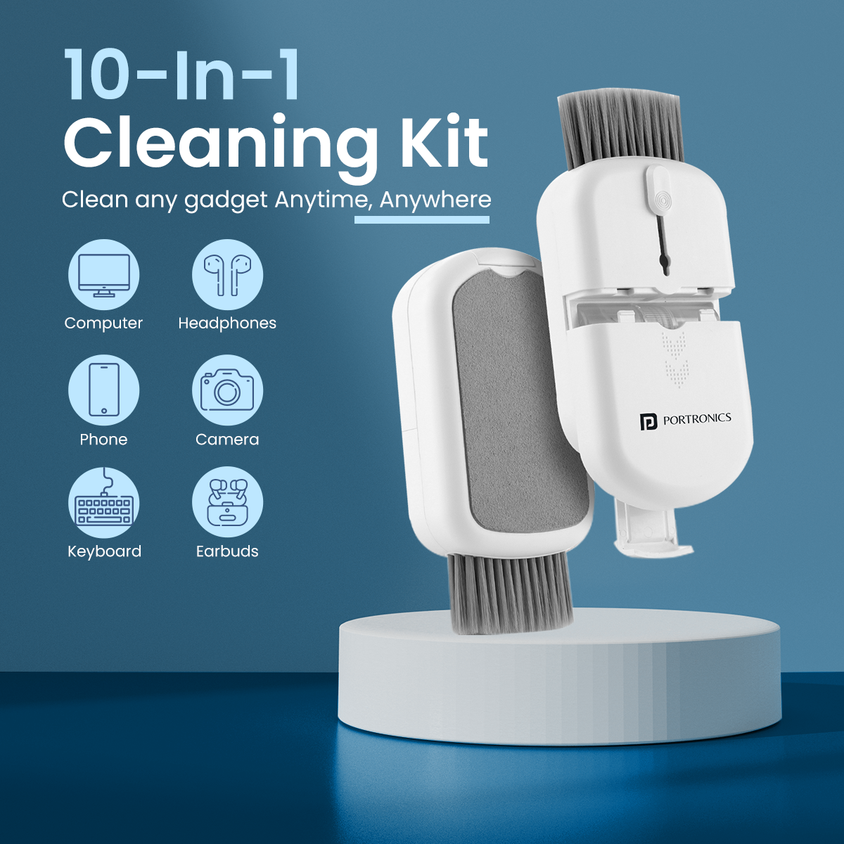 5 in 1 Cleaner Kit Multifunctional Earbuds Cleaning Dust Removal Brush  Bluetooth-compatible Earphones Case Phone Cleaning Tools