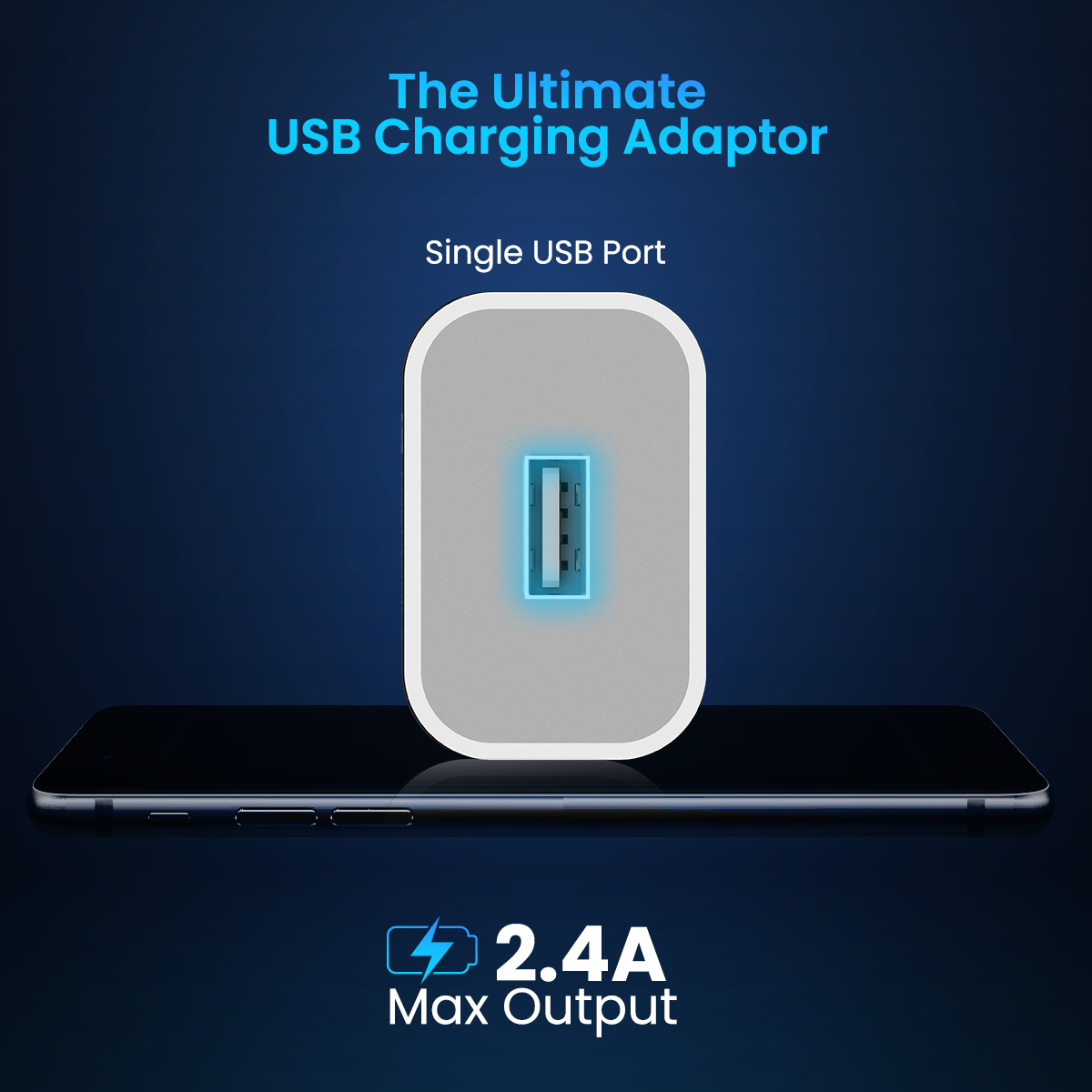 Buy Portronics Adapto 12: 12W Single Port USB Charger