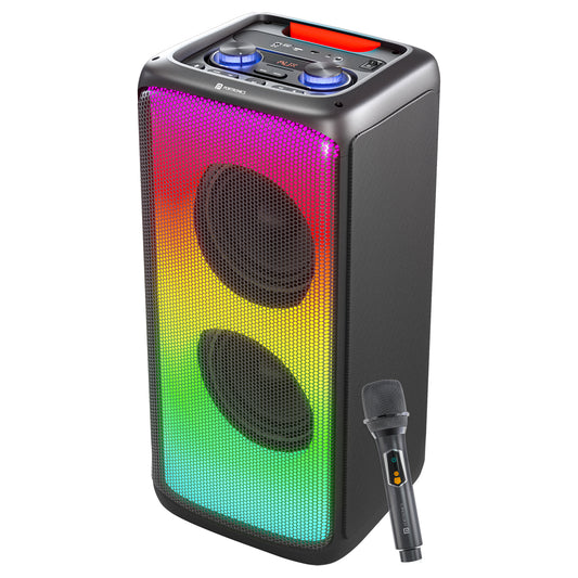 Portronics Iron Beats wireless party speaker| Bluetooth party speaker| 250w party speaker with mic. Black
