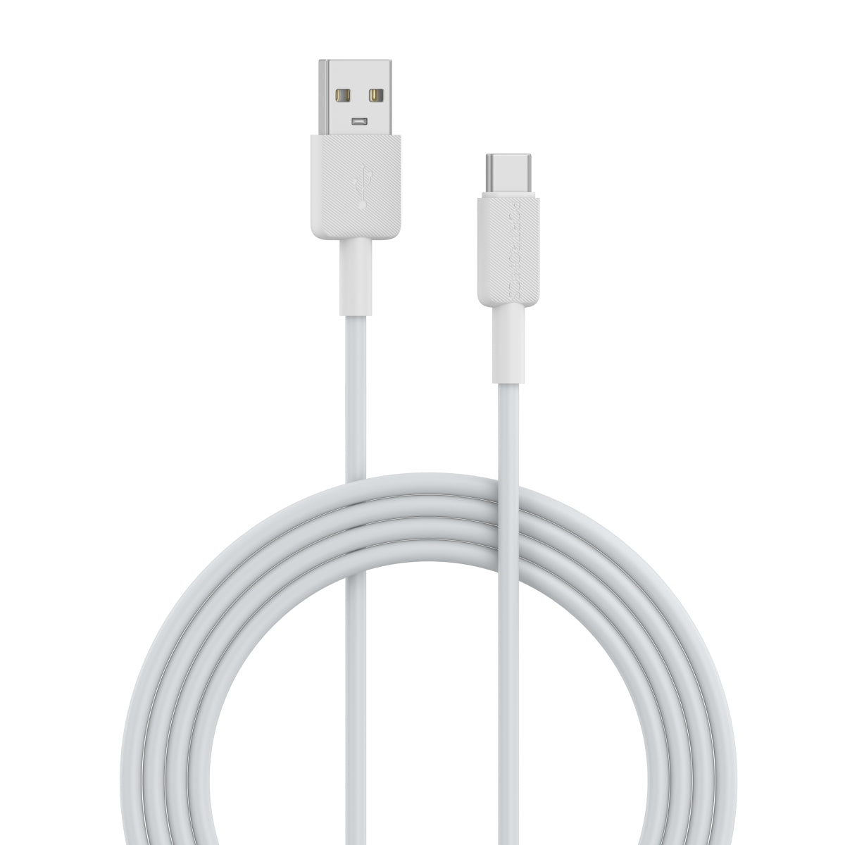 White| Portronics Konnect Link- 3A USB to Type C charging cable| type c to type c cable| usb cable to type c