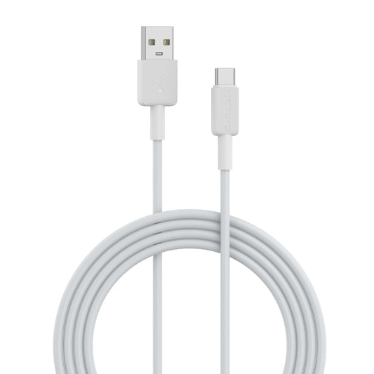 White Portronics Konnect Link- 3A USB to Type C charging cable| type c to type c cable| usb cable to type c