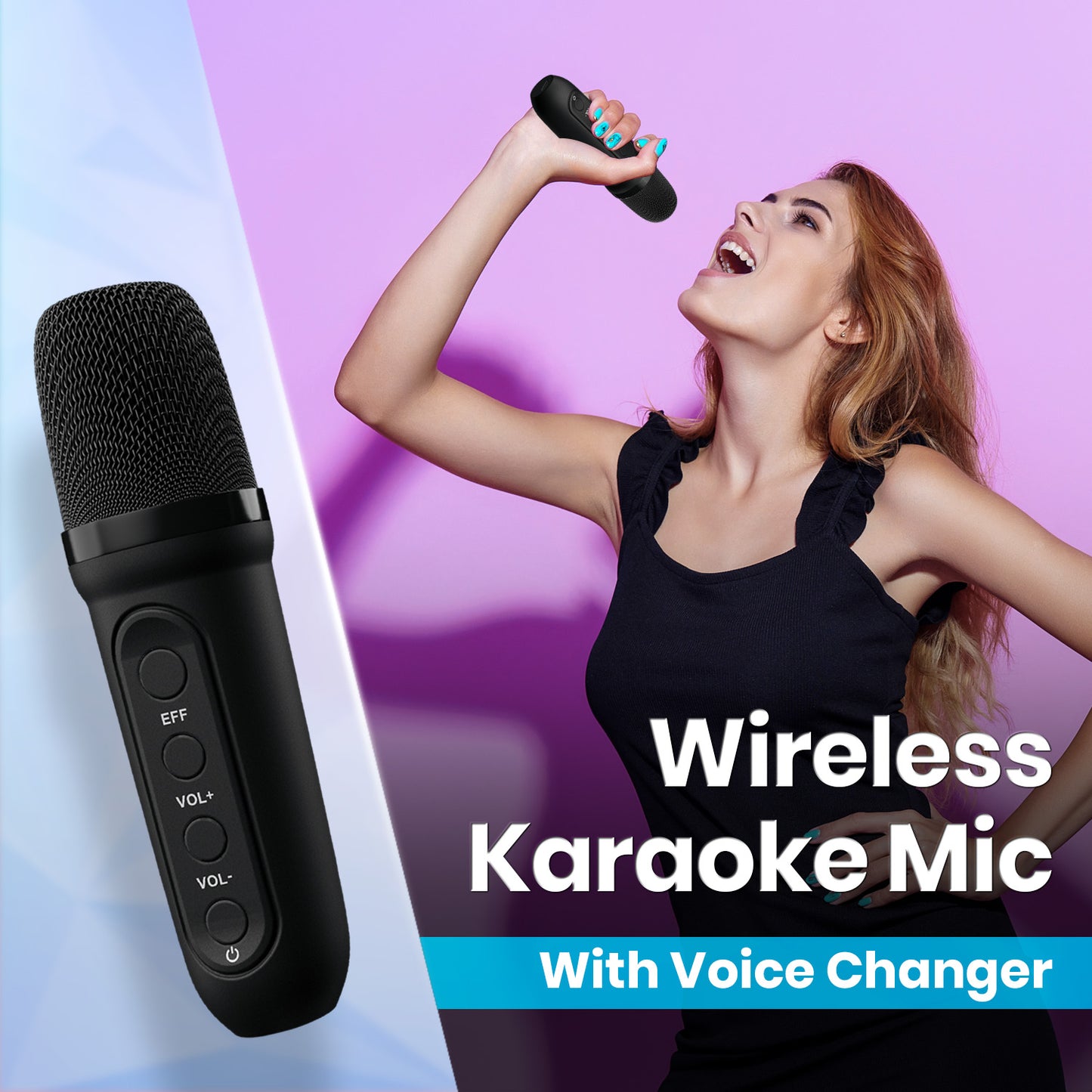 Portronics Apollo One 20w portable wireless speaker comes with wireless karaoke mic| Bluetooth speaker with mic| wireless karaoke mic with voice changer