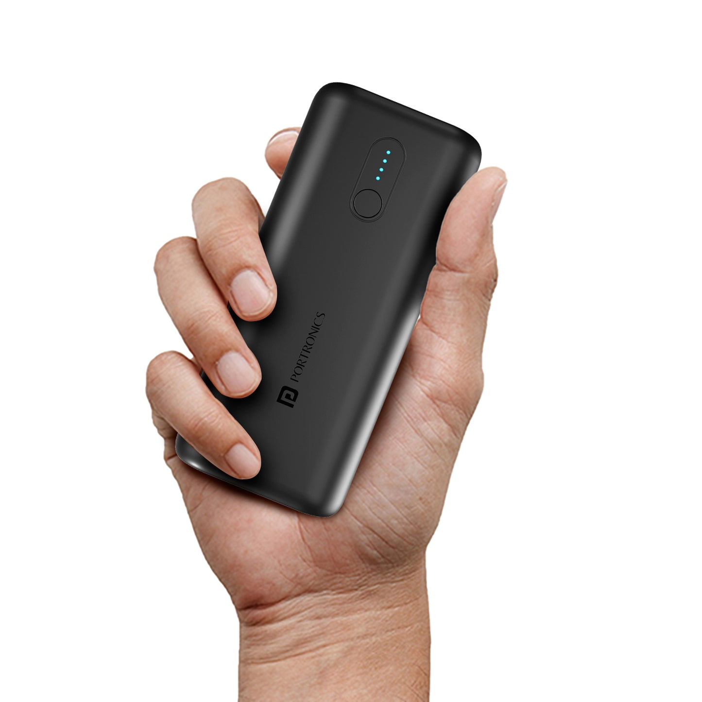 Black Portronics PowerPod 10K 10000mah Smallest Power Bank