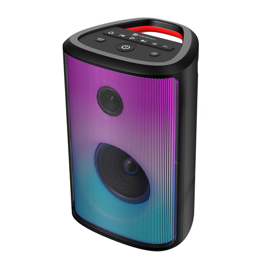 Black Portronics Dash 8 portable party speaker with 60w hd sound