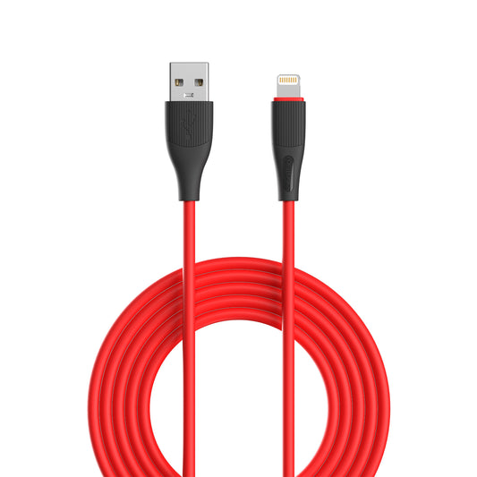 Red Portronics Silklink 8 Pin USB to 8 Pin Fast charging Cable for Iphone| fast charging cable| lighting cable