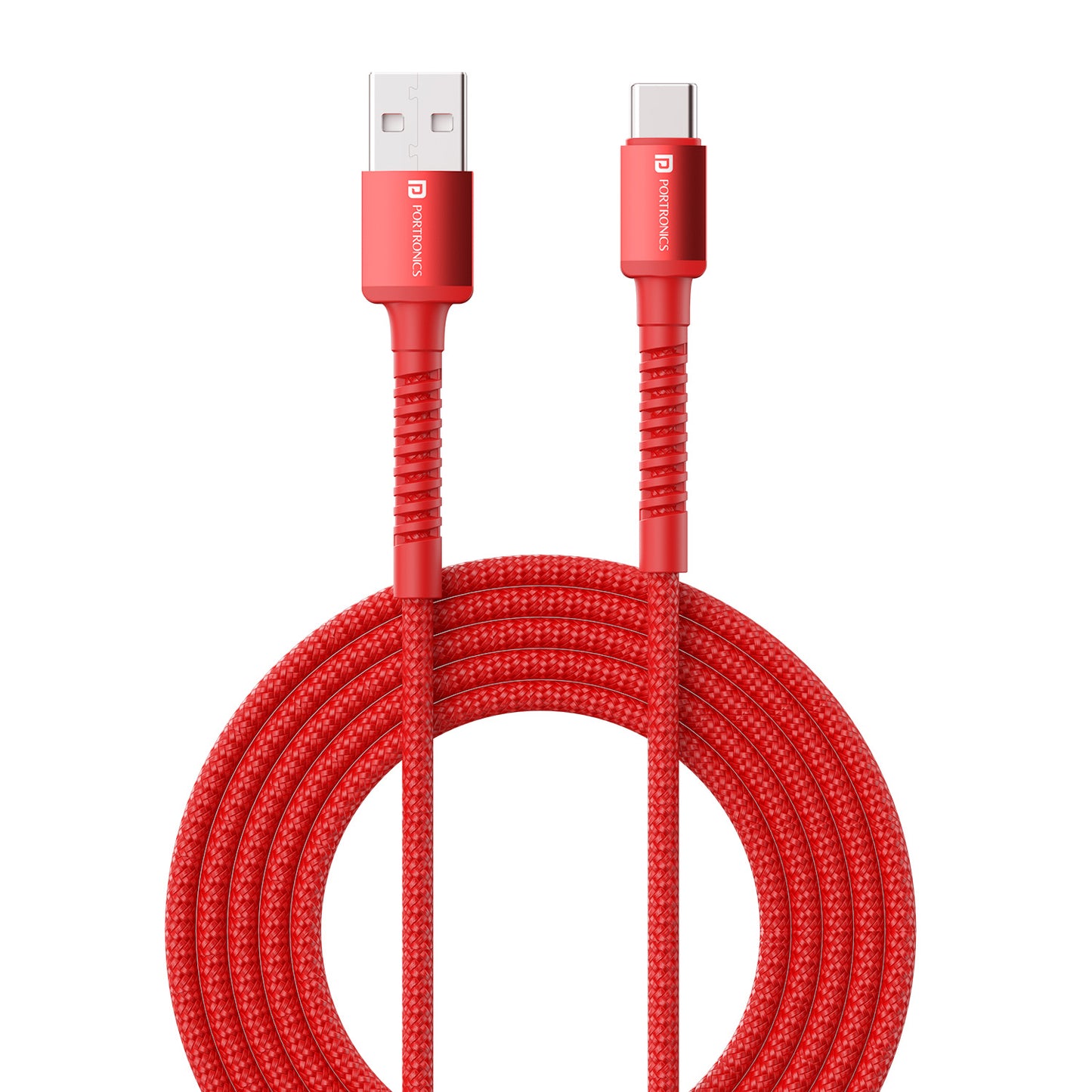 Red Portronics Konnect X - 6A USB to Type C charging cable| type c to type c cable| usb cable to type c