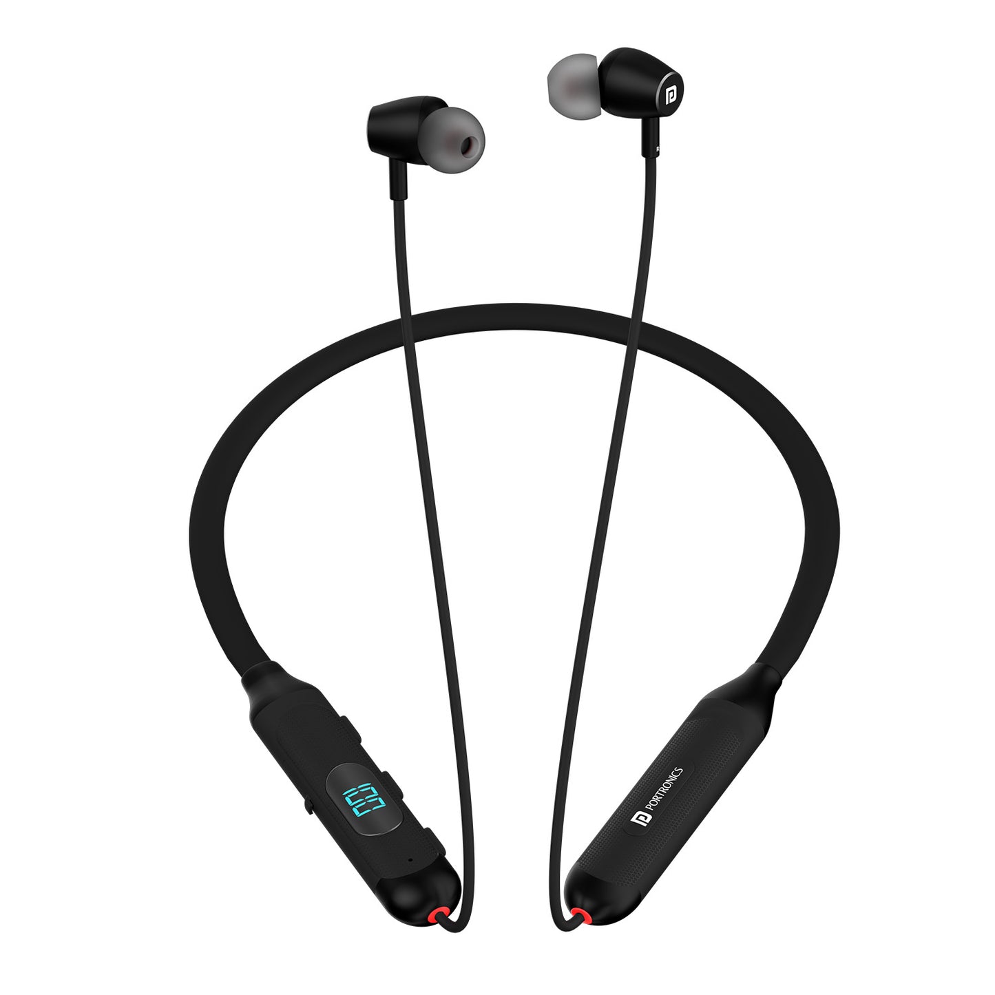 Portronics Harmonics Z8 neckband with 40hr playtime Wireless headphone | Portronics Headphones portronics bluetooth neckband earphones