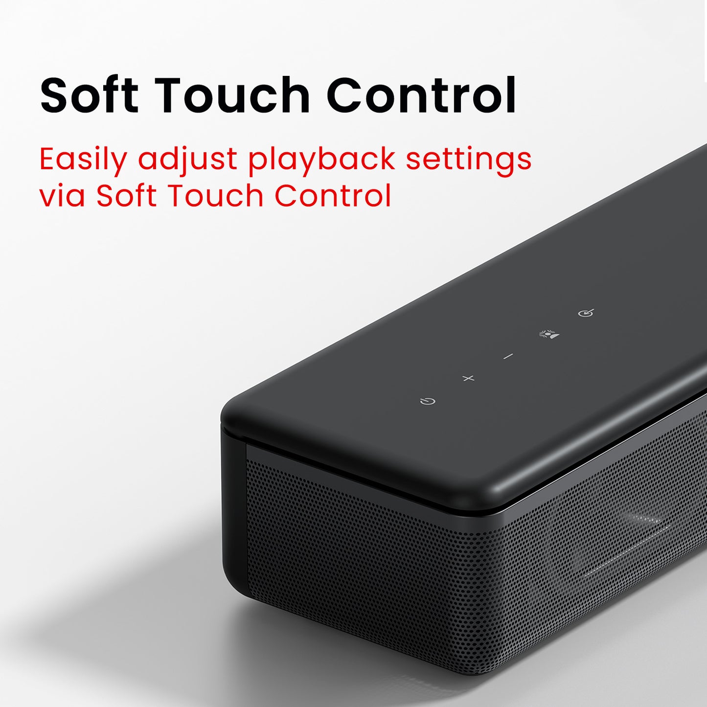 Portronics sound slick 8 powerful 80W wireless bluetooth soundbar with soft touch control button. Black