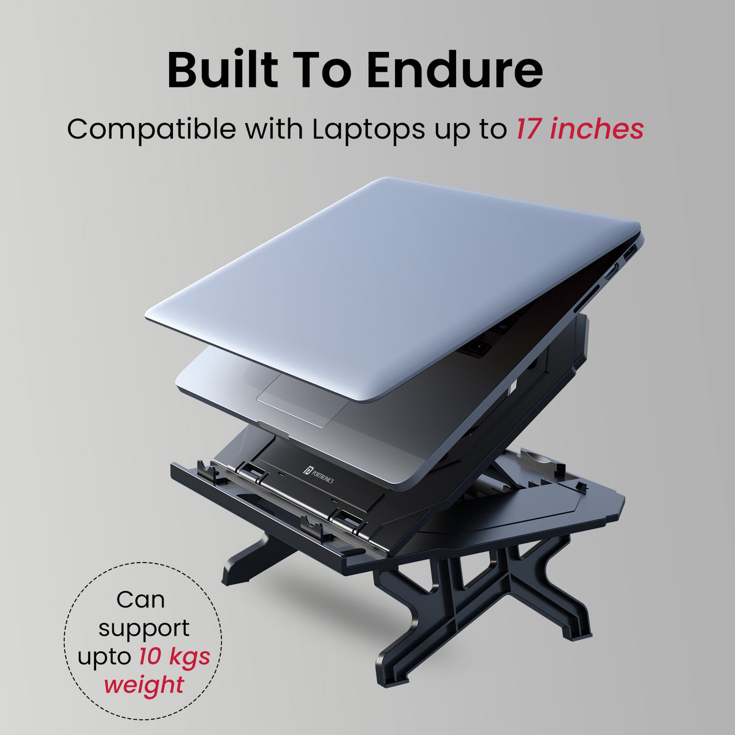 Blue Portronics My Buddy Hexa 33: Laptop Stand compatible with laptop upto 17inches