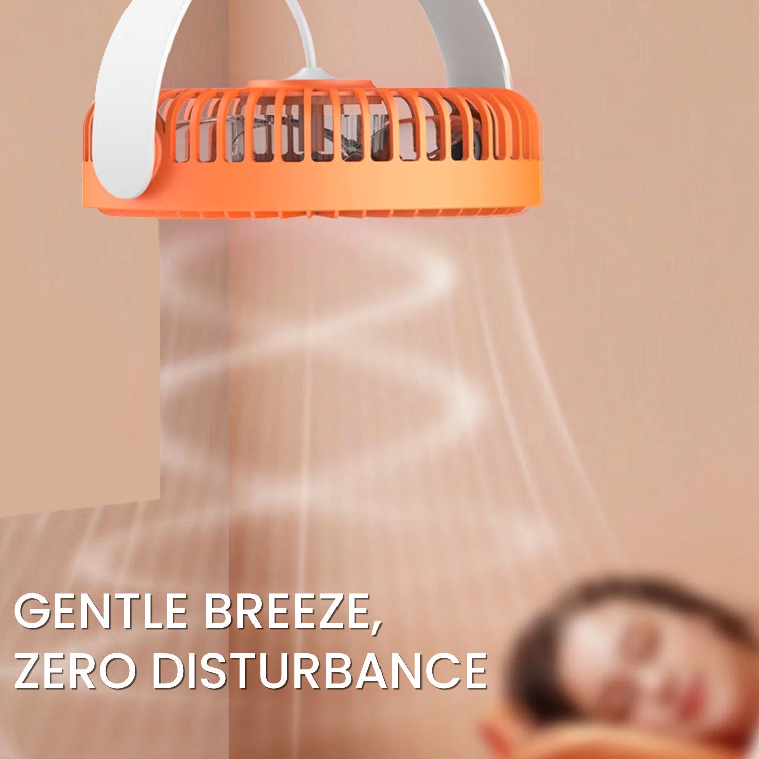 Orange Portronics Aero Brezee portable celling cooling fan| Portable Desktop Fan| Table fan