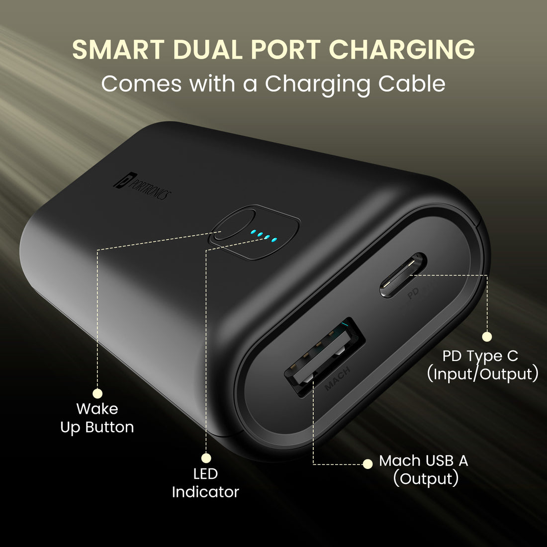 Buy Portronics Power Pod 10K Smallest 10000 mAh Power Bank