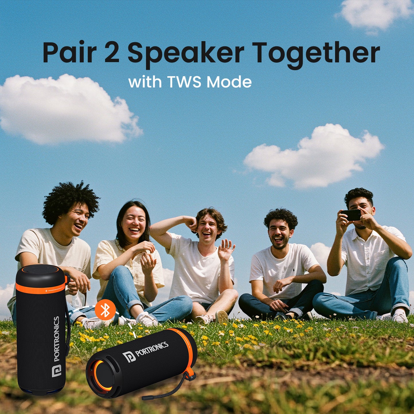 Breeze 7 Wireless Bluetooth Speaker with MIC, Mobile Speaker with FM, and TWS Function for Stereo Sound & Enhanced Music Experience