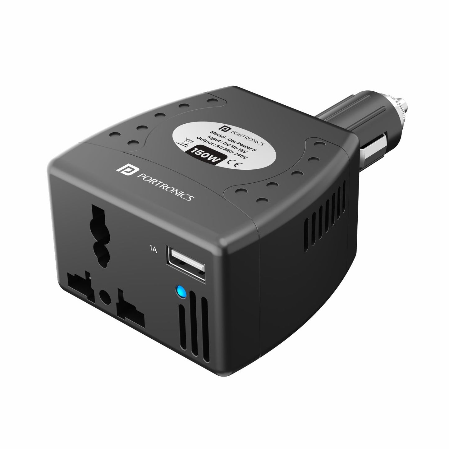 Portronics Car Power II 150w car power inverter with fast charging| car accessories at discount rate| car phone charger