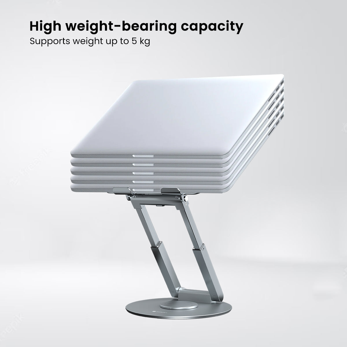 high weight bearing capacity laptop stand. Silver 