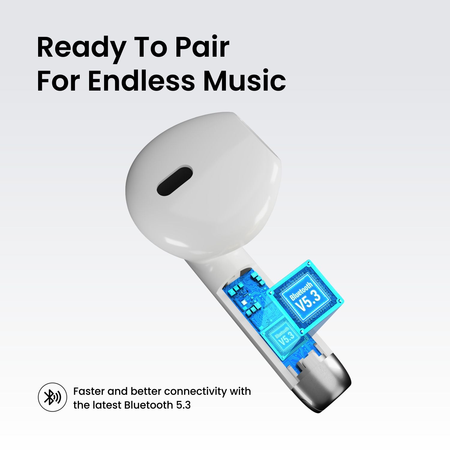 White Portronics Harmonics Twins S8 Best tws bluetooth earphones with latest bluetooth verison