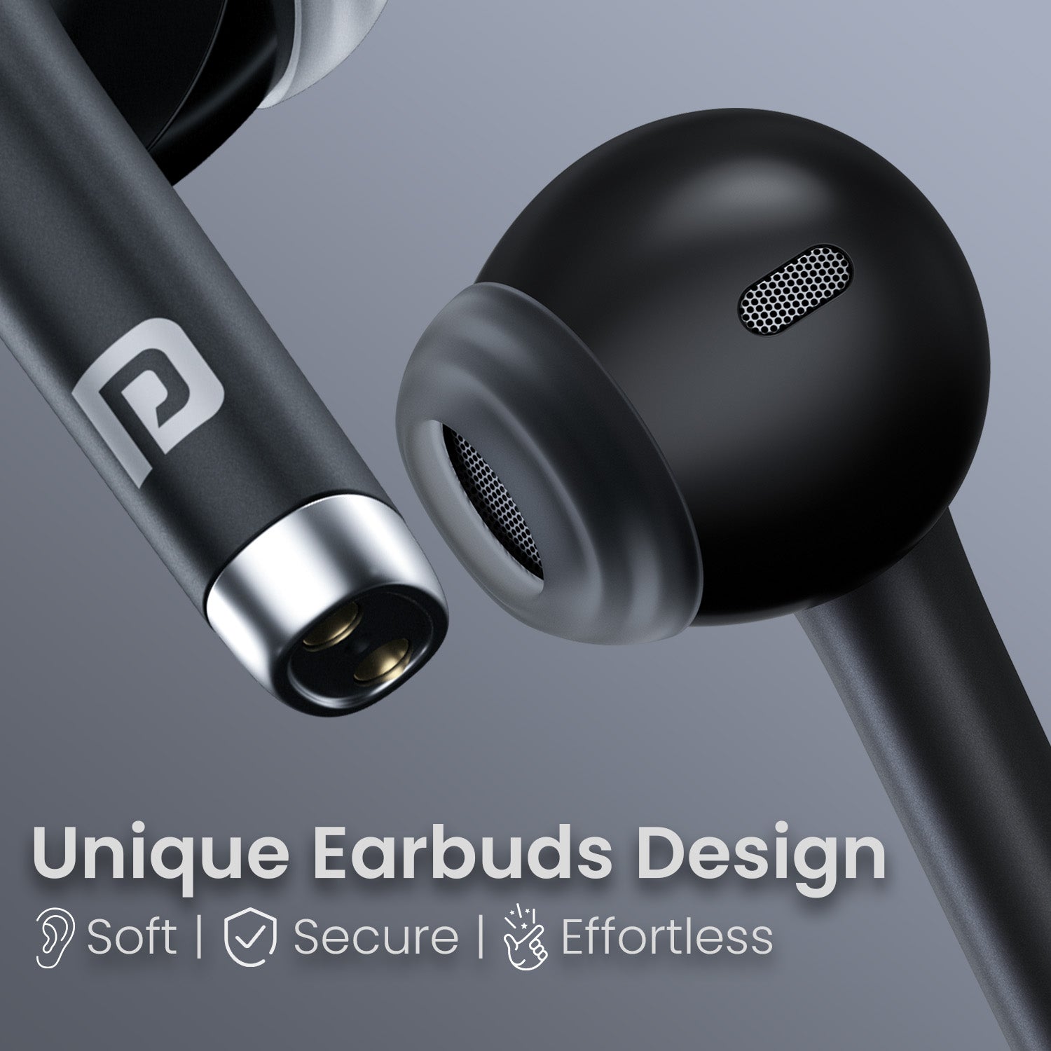 Black| Portronics Harmonics Twins s19 earbuds with active noise cancellation | Best TWS earbuds online