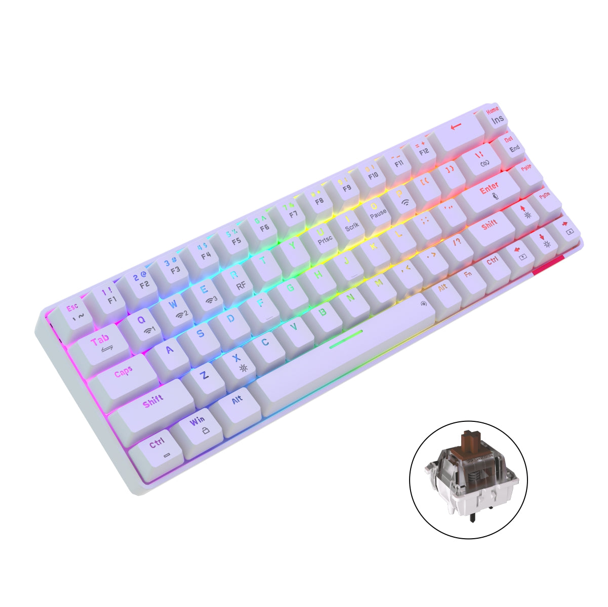 Portronics Brown hydra 10 Wireless mechanical keyboard online for gamer| best gaming keyboard online at best price