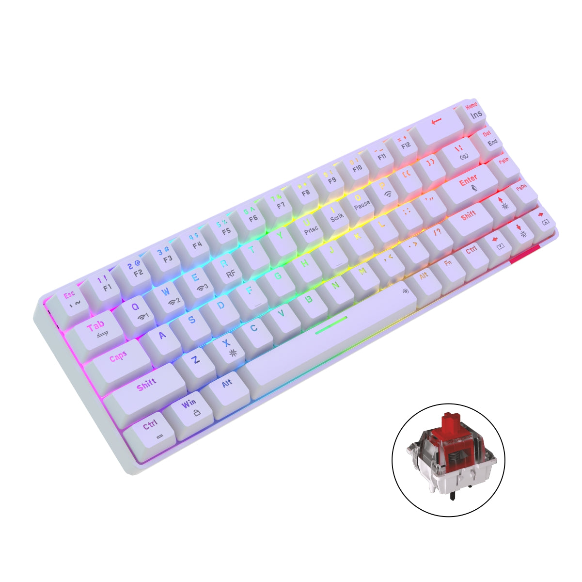 Portronics Red hydra 10 Wireless mechanical keyboard online for gamer| best wireless gaming keyboard