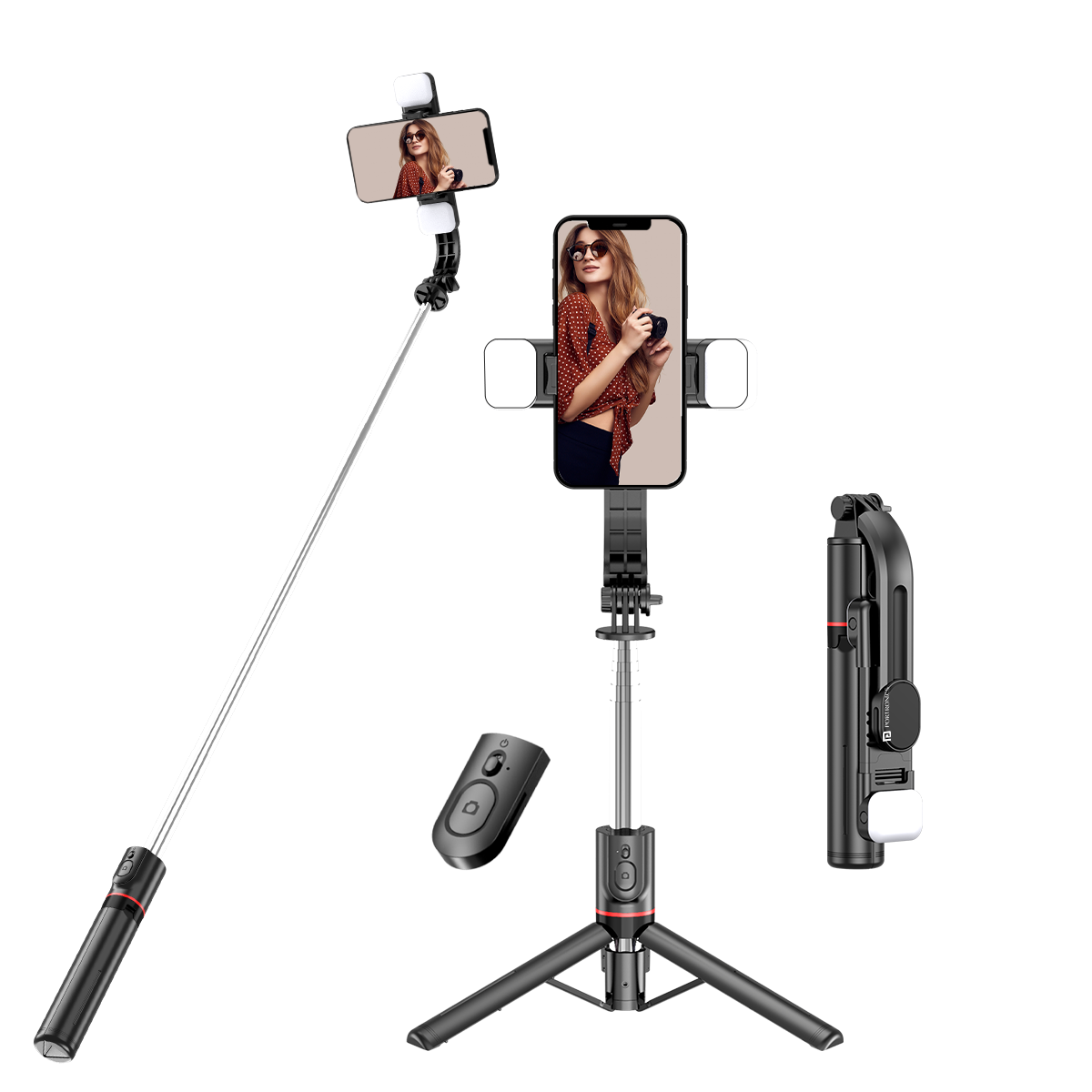 Black Lumistick - Smart Selfie Stick