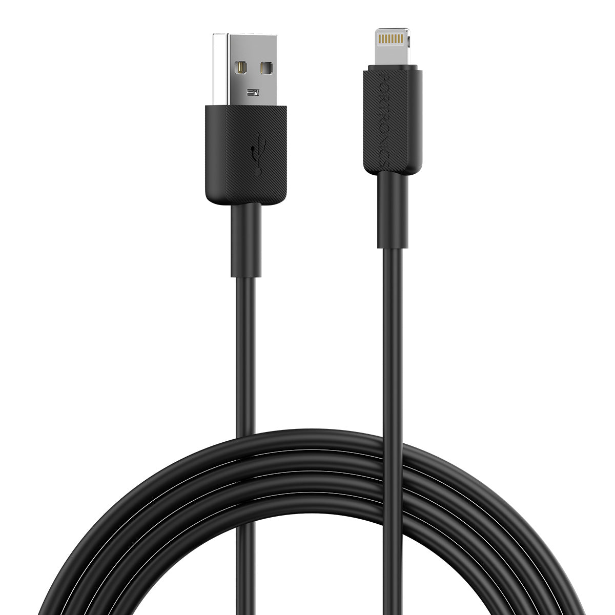 Black Portronics Konnect Link - 8 pin USB to 8 Pin Fast charging Cable for Iphone| fast charging cable| lighting cable