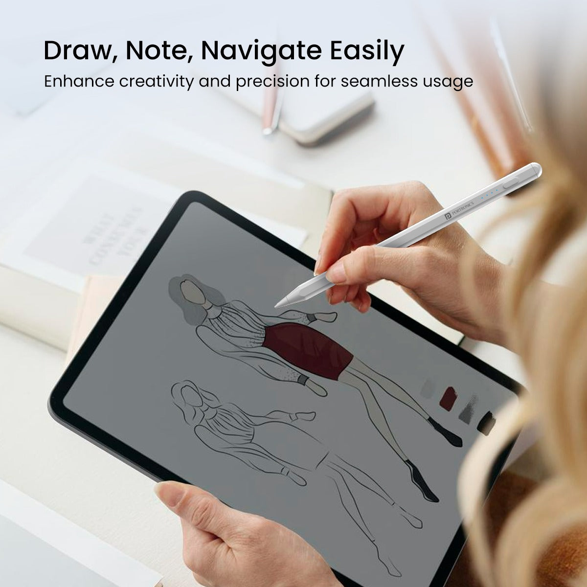 Portronics glide stylus pen for tablet| best stylus pencil to enhance your creativity