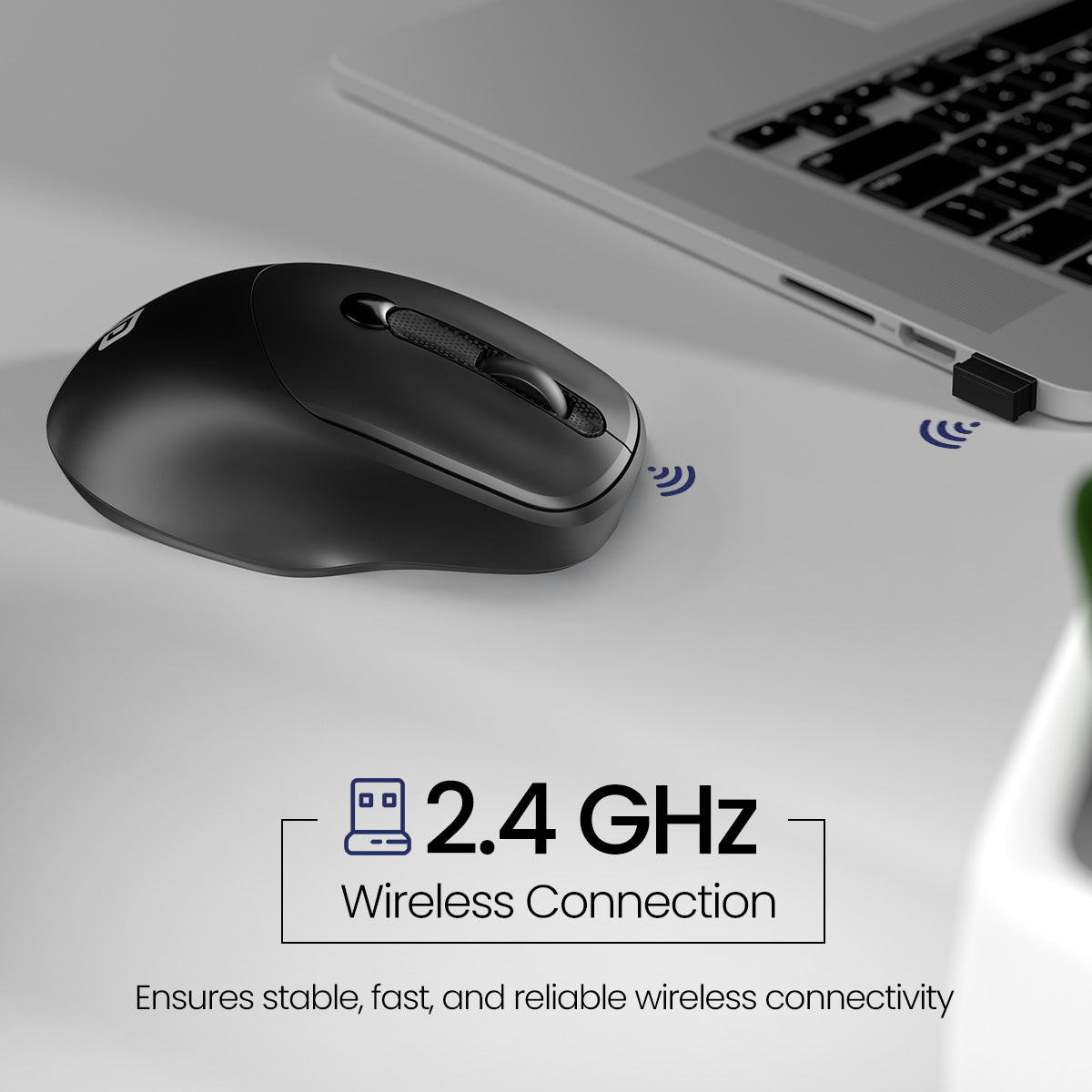 Portronics Toad 35 Wireless Mouse for Laptop & PC with Dual Connectivity Type C port Mouse  2.4 GHz and bluetooth 5.3