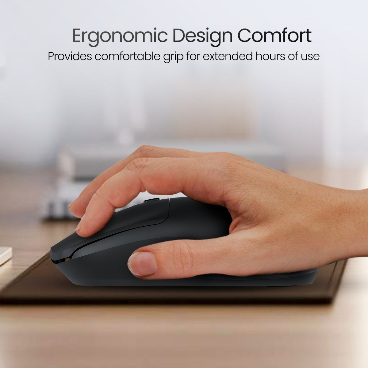 Portronics Toad 33 Bluetooth Wireless Mouse with ergonomic design comfort| affordable Wireless mouse online| mouse for home and office