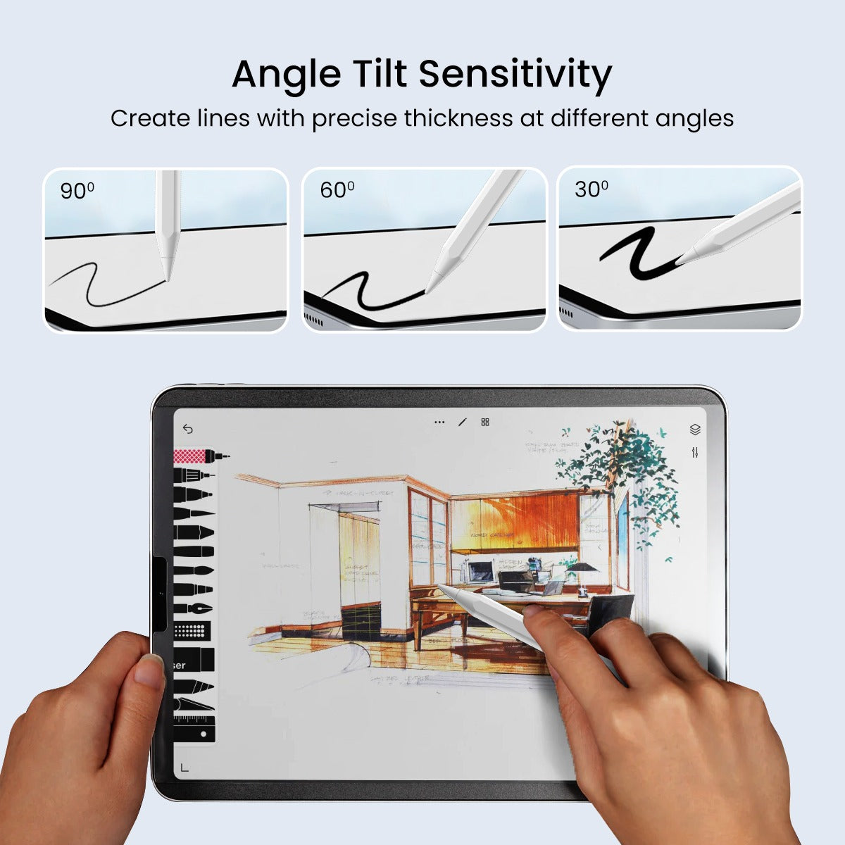 Portronics glide stylus for table at best price with angle tilt sensitivity