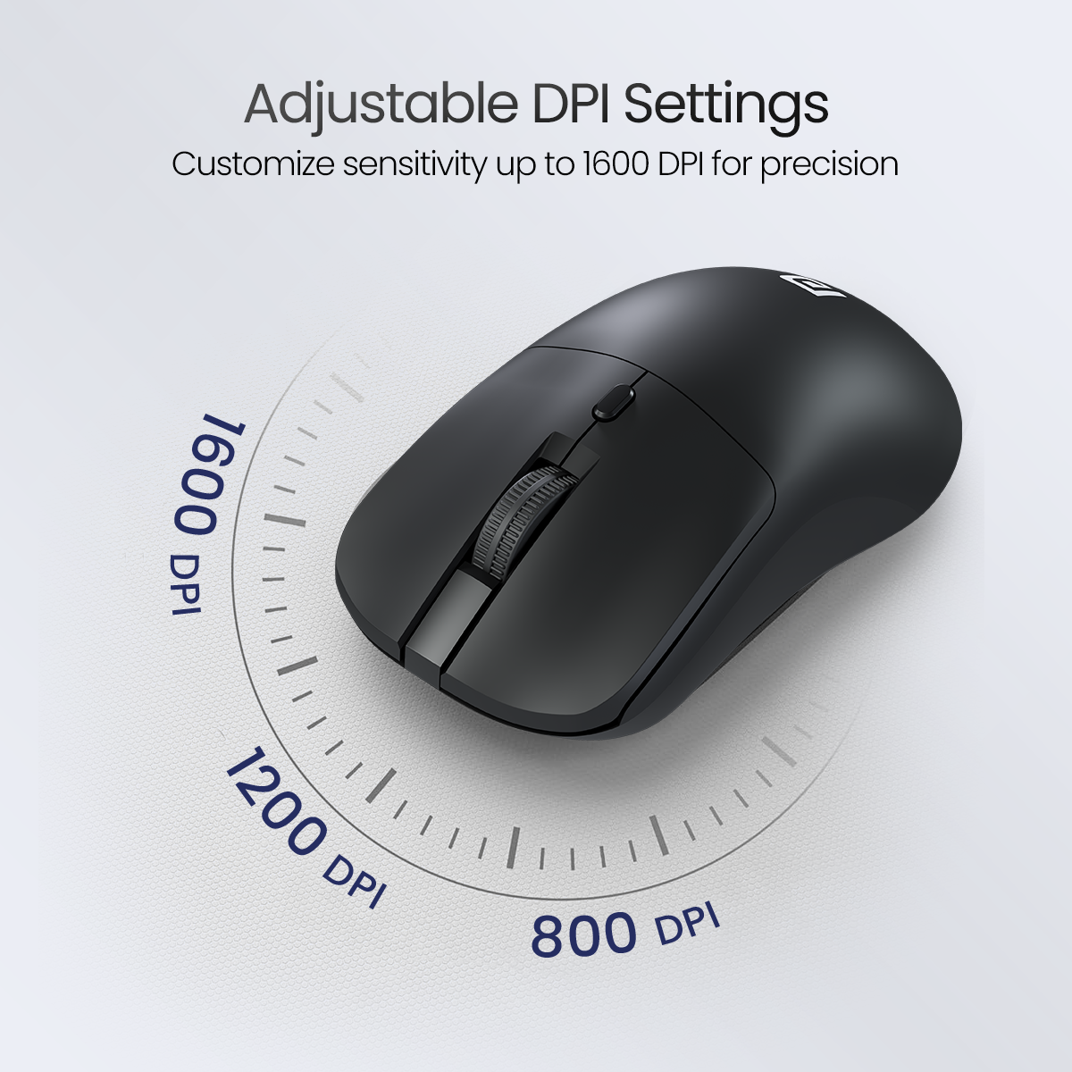 Portronics Toad 33 Wireless Mouse with adjustable optical tracking