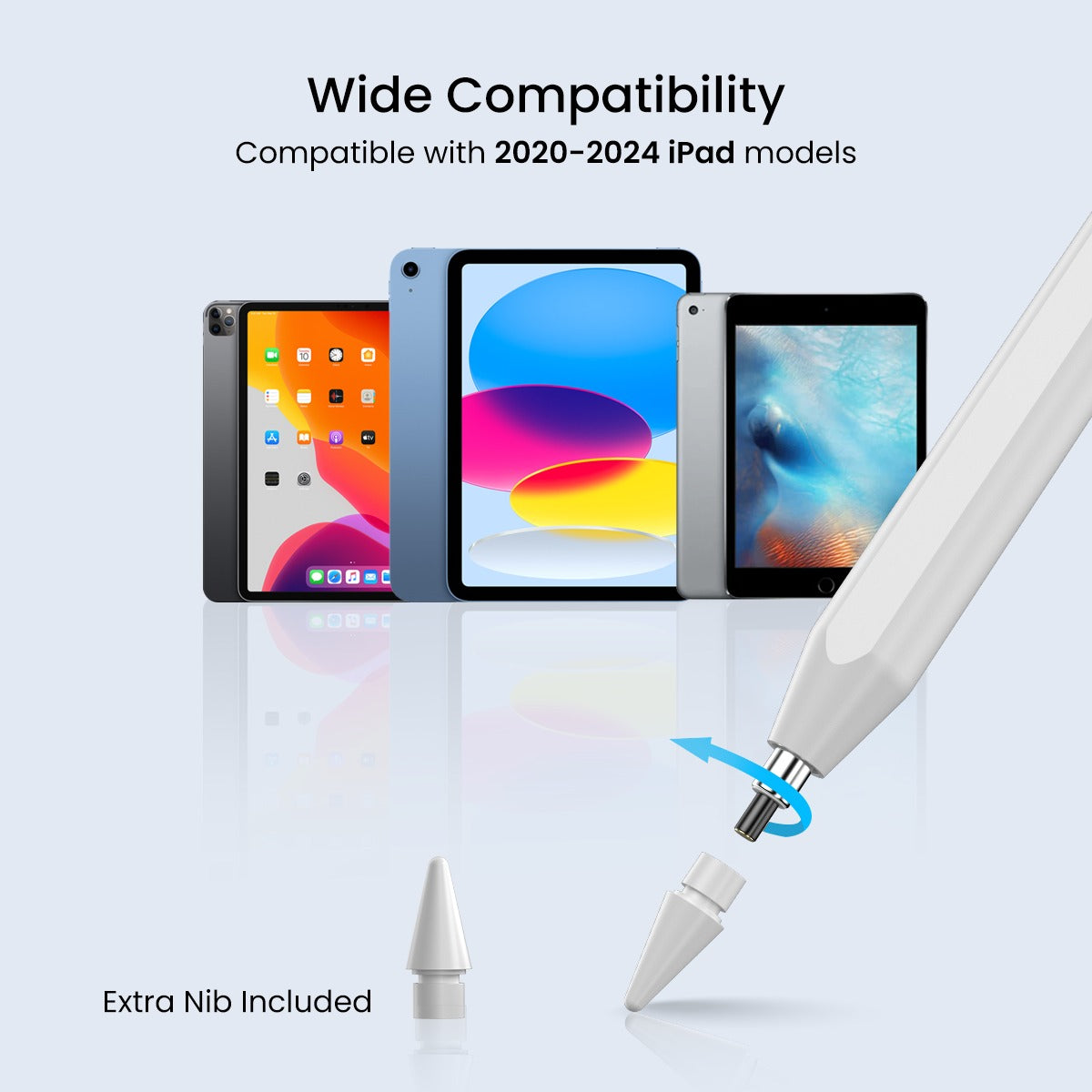 Portronics glide stylus pen come with wide compatibility for 2020-2024 ipad model