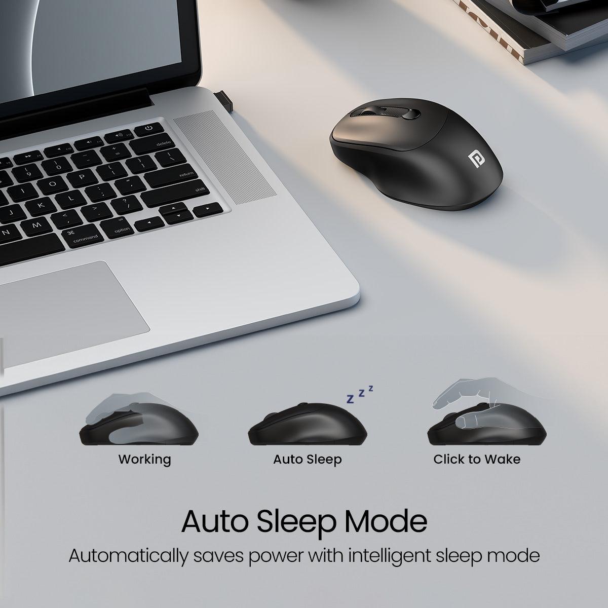 Portronics Toad 35 Wireless Mouse for Laptop & PC comes with auto sleep mode to save your battery power