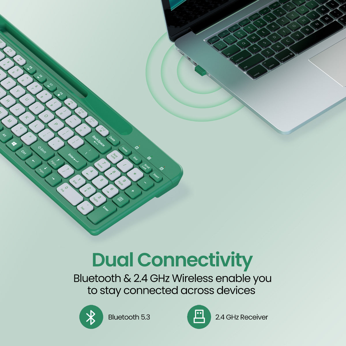 Portronics bubble square wireless keyboard| best wireless keyboard for laptop| wireless keyboard online with dual connectivity