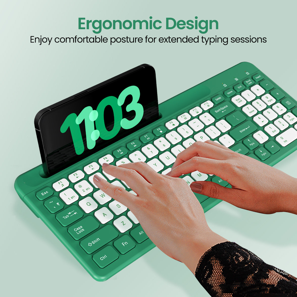 Portronics bubble square wireless keyboard has versatile compatibility| best wireless keyboard for laptop| designer wireless keyboard online for best experience