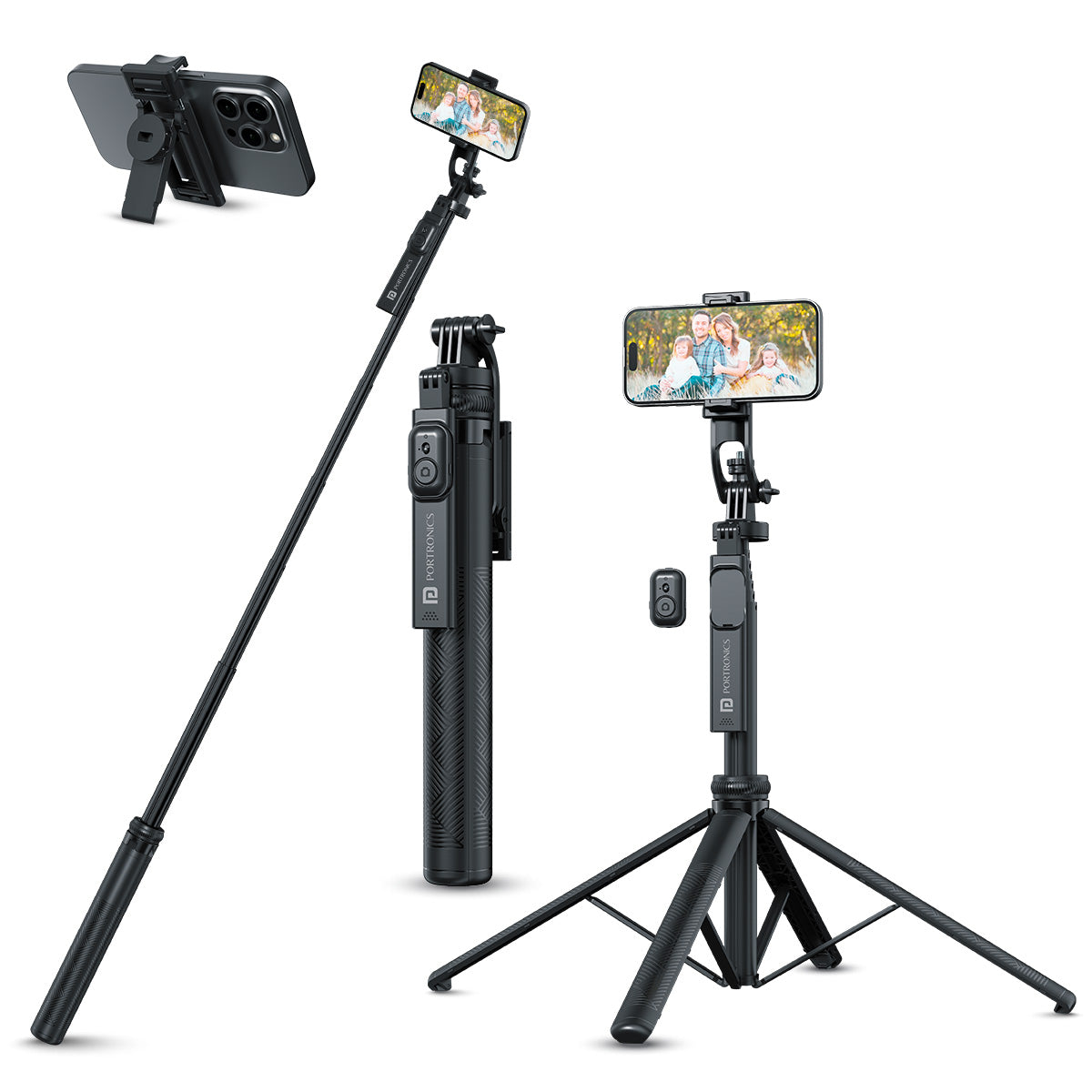 Portronics Lumistick 2 Smart Selfie Stick with detachable power mount and tripod| best selfie stick for vlogger| selfie stick online at best price