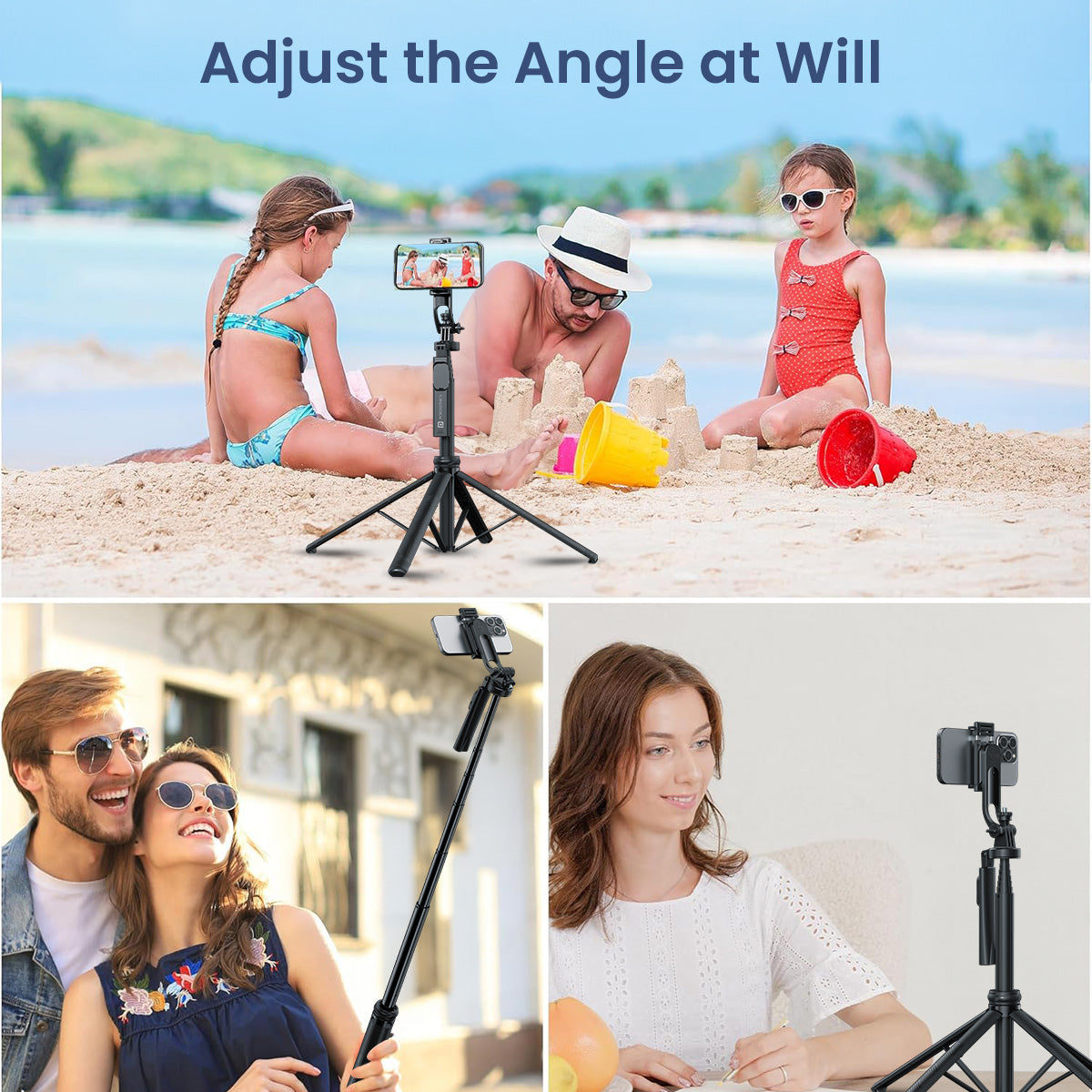 Portronics Lumistick 2 best quadrapod online at best price| portable selfie stick at best price| selfie stick with adjustable angle for take the best price