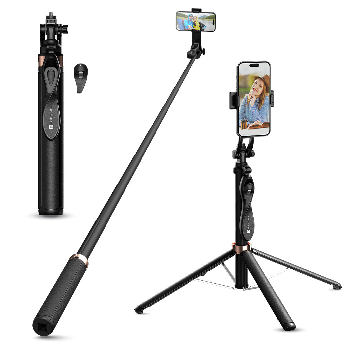 Lumistick Pro Best Selfie Stick with Bluetooth remote and sturdy 4-leg tripod design, perfect for capturing stable and high-quality photos and videos.