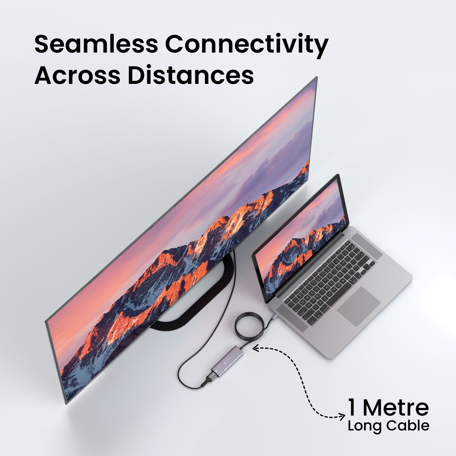 Portronics Mport 32, 5-in-1 USB-C Hub has 1 m long cable for easy connectivity