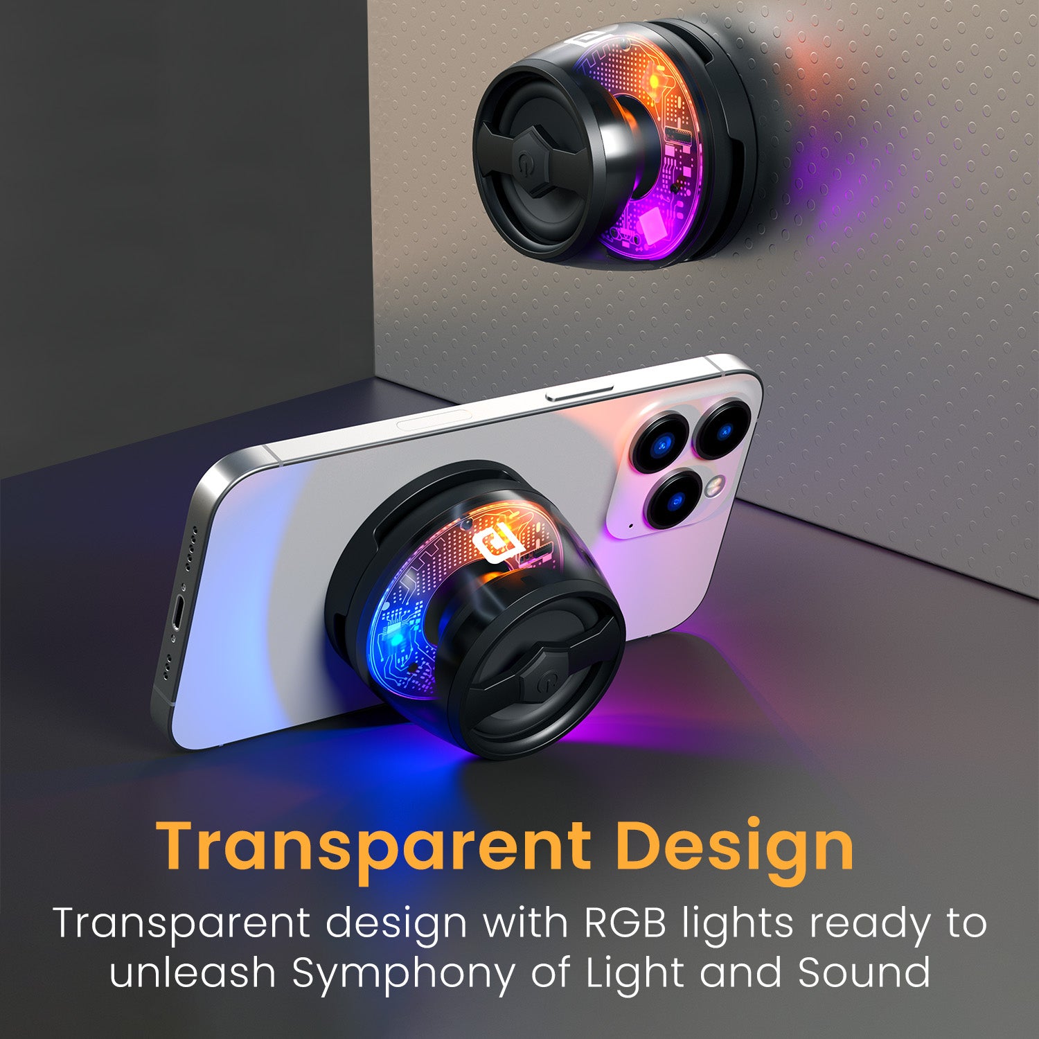 Nadya Portable Mini Wireless Bluetooth Speaker with FM, 40mm Dynamic Driver, and RGB LED Lights for a Fun, Stylish Audio Experience