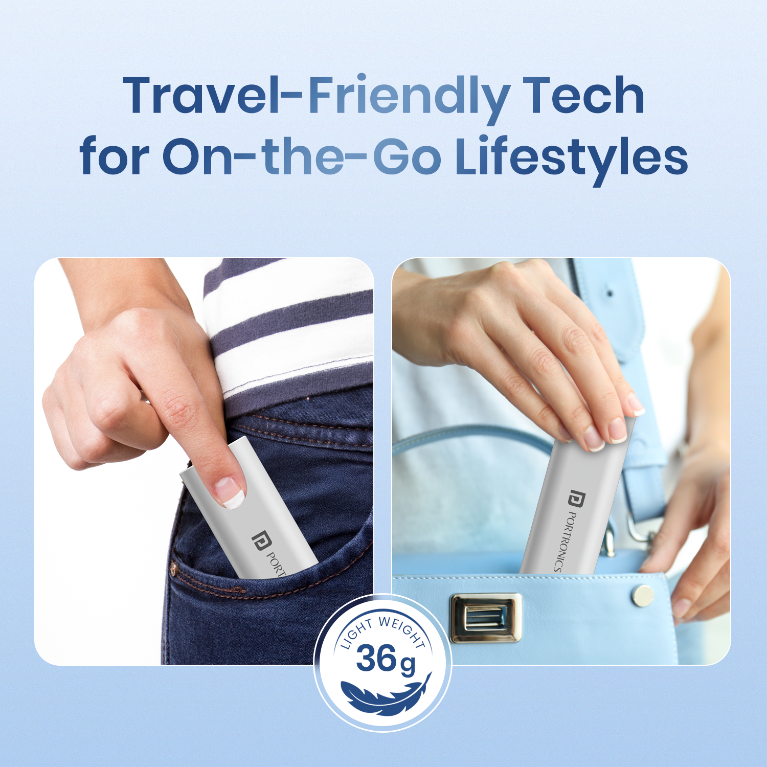 White Portronics Snapcase 3 Travel-friendly and durable cable with multiple connectors