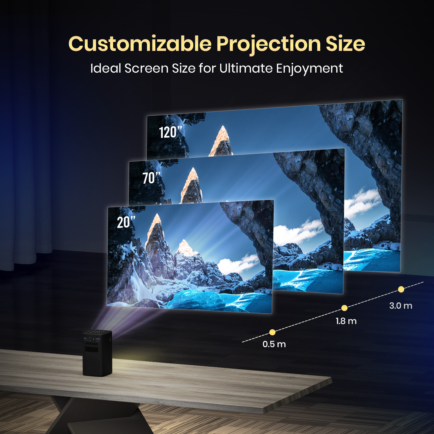 Portronics pico 13 smart led projector| best android smart projector for home| pico 13 projector come with customizable projection