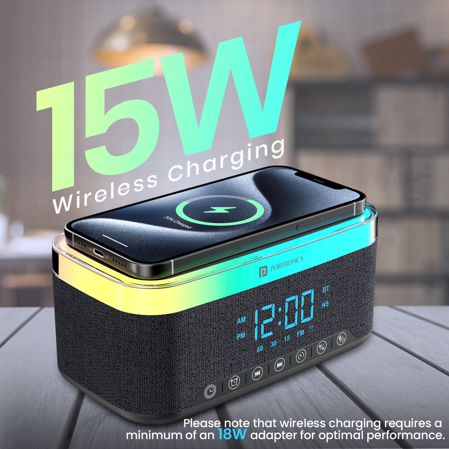 portronics trifusion wireless speaker with wireless charging| best speaker under 2000