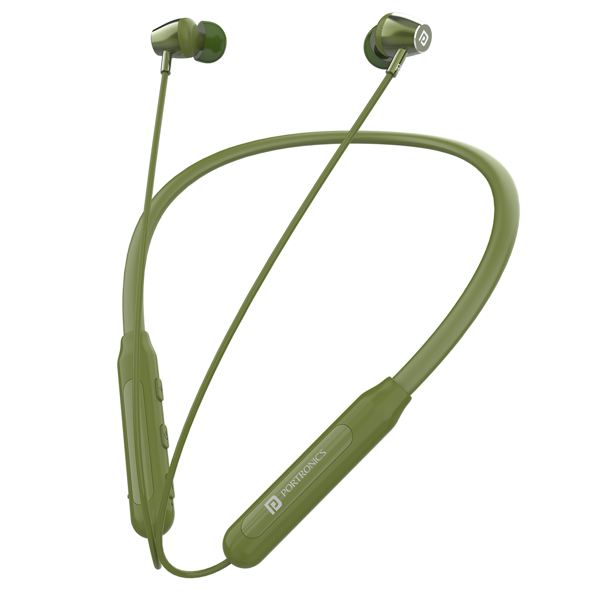 Portronics Z3 Wireless Bluetooth Neckband Earphones, | neckband bluetooth earphone Green