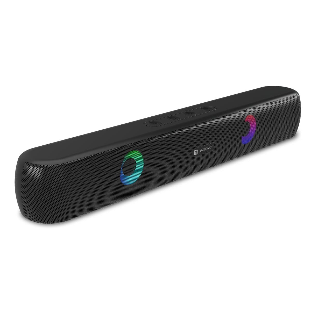 Black Portronics Decibel 21 Bluetooth Soundbar with power of 1800 mAh