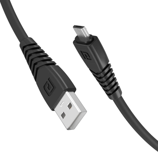 Black Konnect Core: Micro USB Cable | USB Charging Cable - Portronics