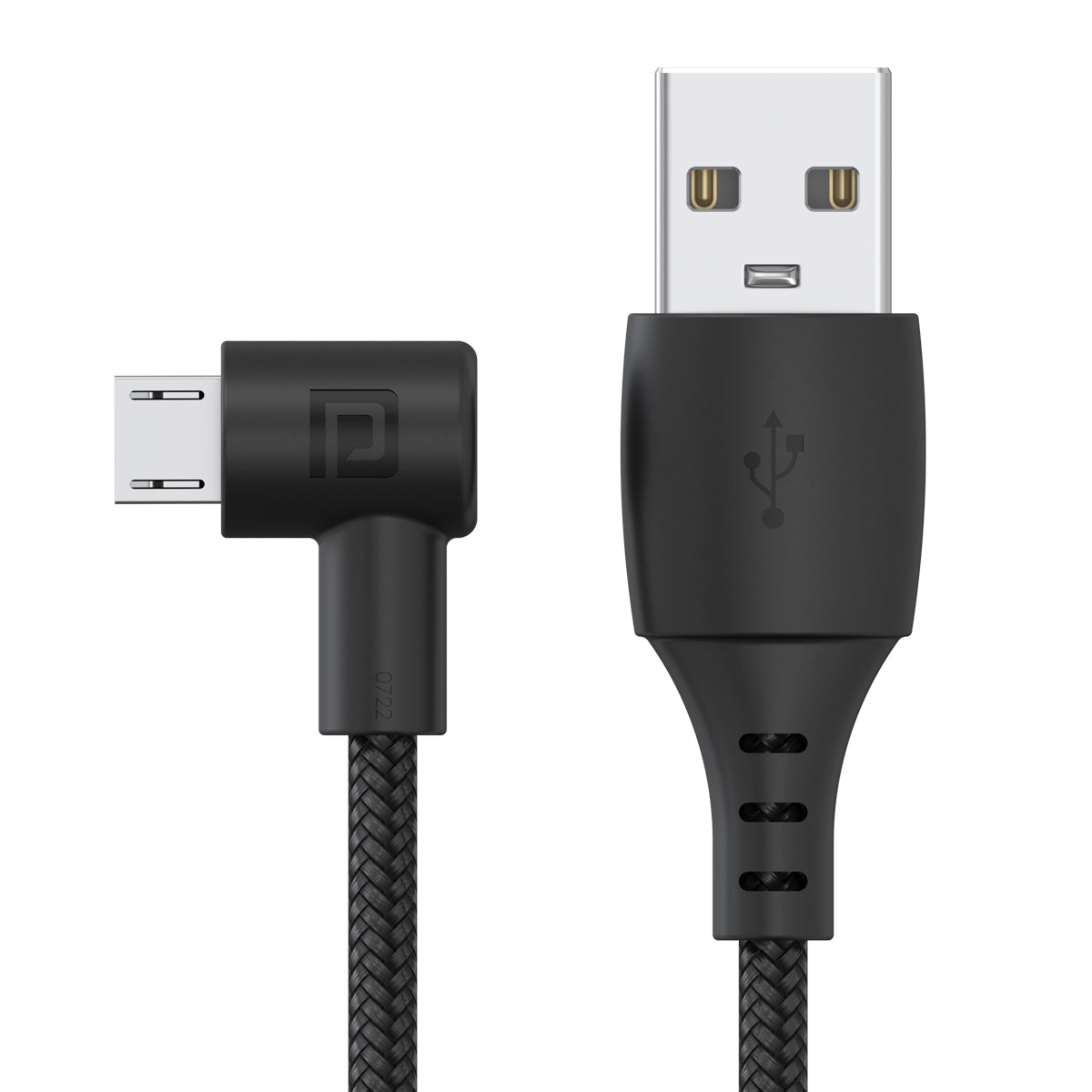 Portronics Konnect HD Micro USB to micro cable with 3.0 A output. Black