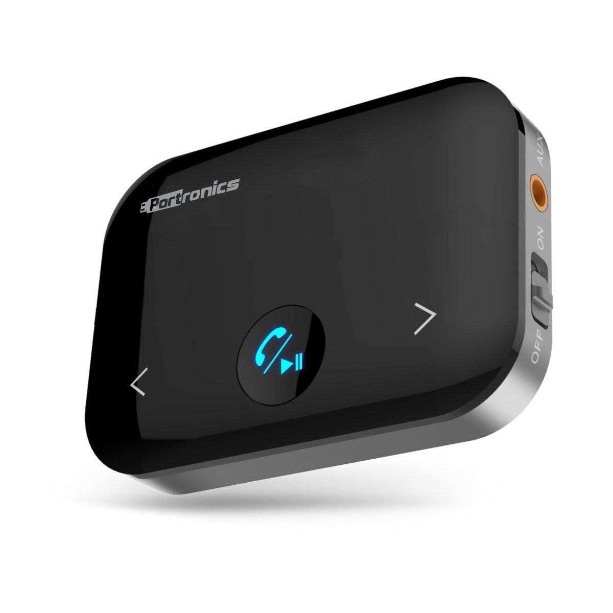 Black Portronics Auto 14 Wireless Bluetooth Audio Adapter