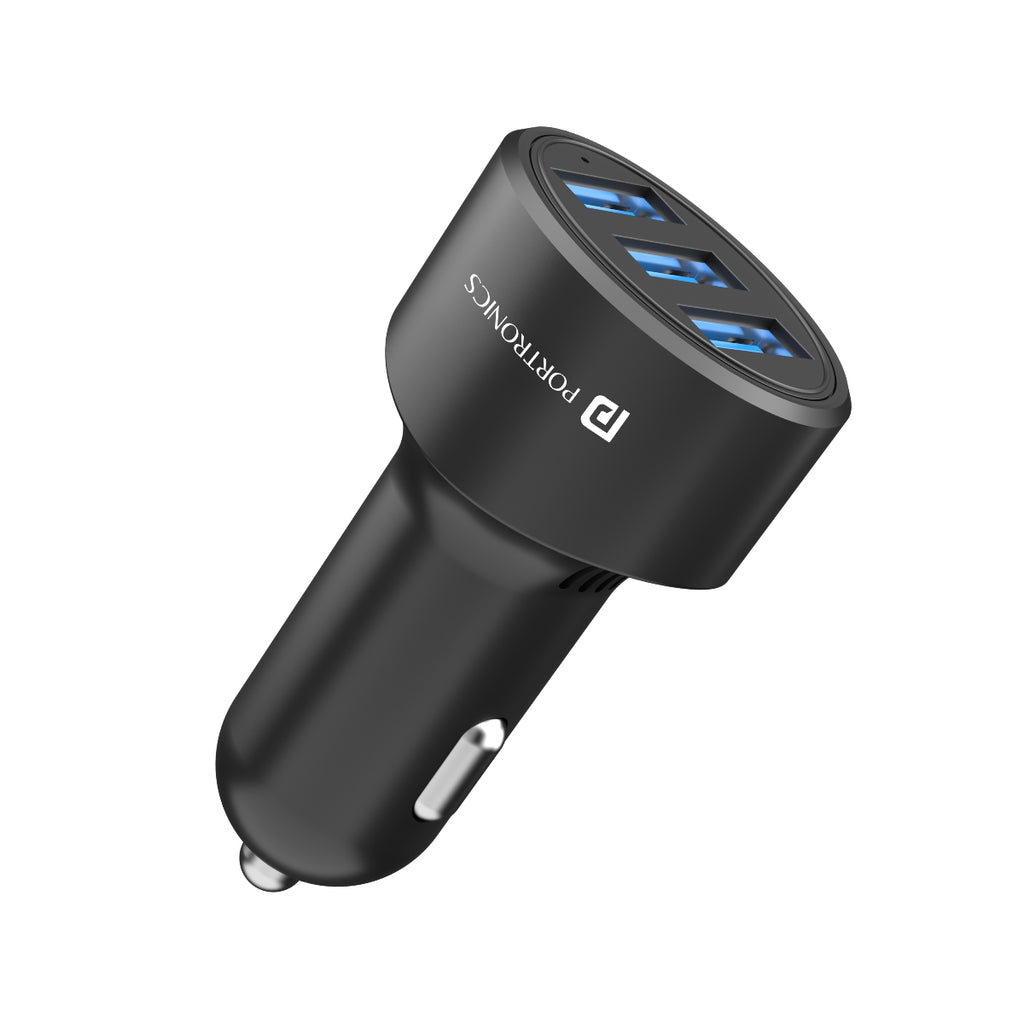 Buy Portronics Car Power 12 Car Charger with 3 USB Ports