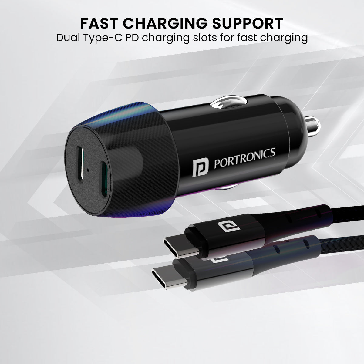 black Fast charging car charger
