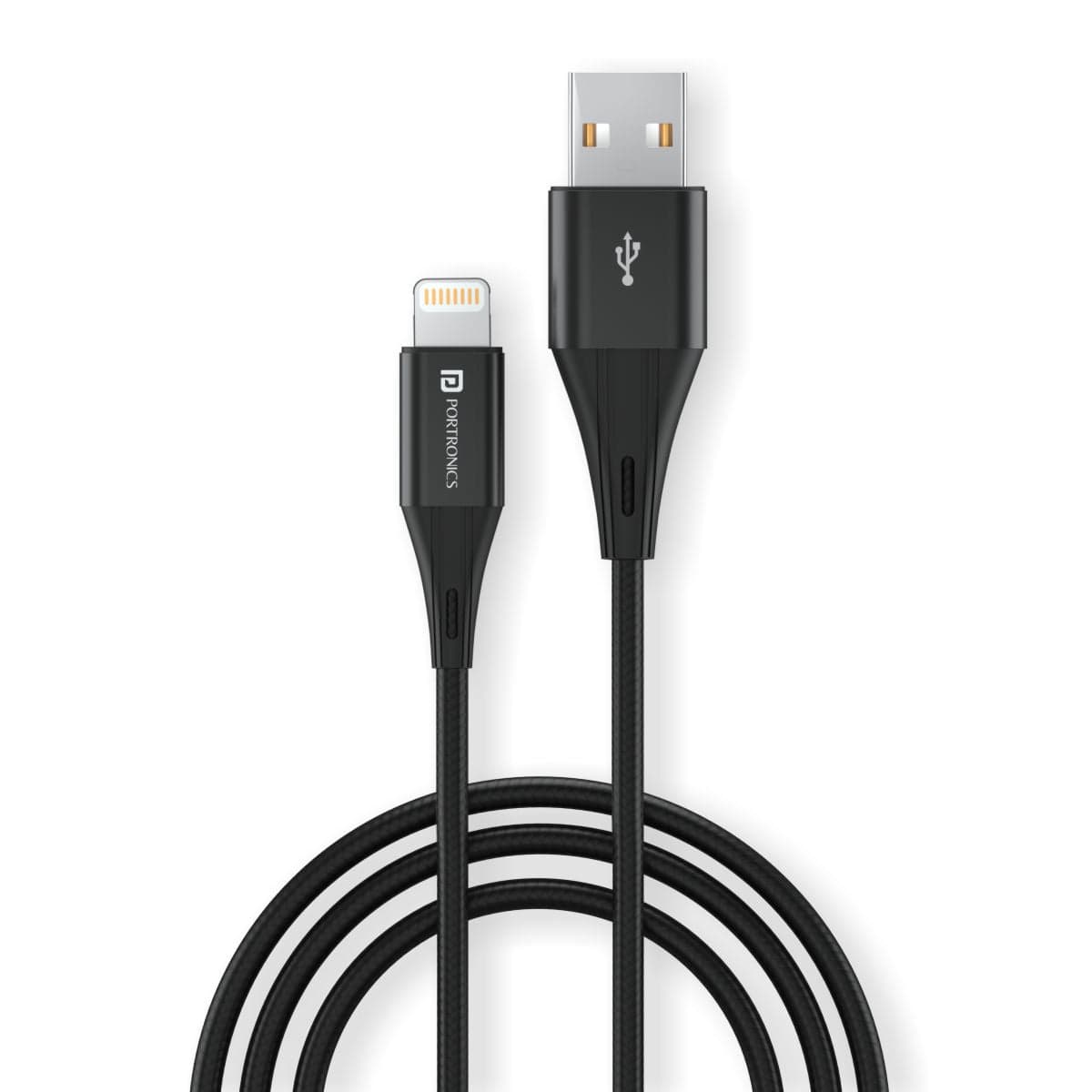 Shop Portronics Konnect B Nylon Braided 8 Pin Usb Cable At Discount 4896